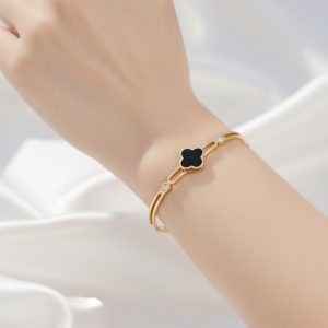 Black Aura Anti-Tarnish Slim Bangle