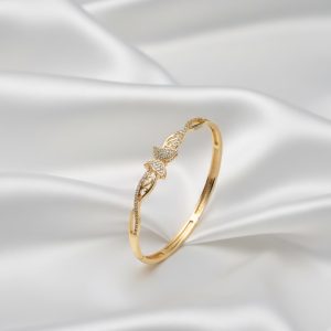 Golden Grace Zircon Bangle (premium collection)