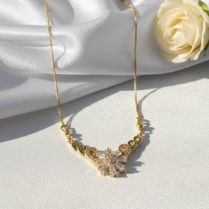 Floral Zircon Pendent